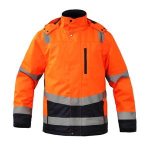 Chaquetas de Trabajo de Alta Visibilidad para Hombre, con Logotipo Personalizado OEM, Impermeables, Reflectantes, de Seguridad, con Forro Polar Suave - Product Image 2