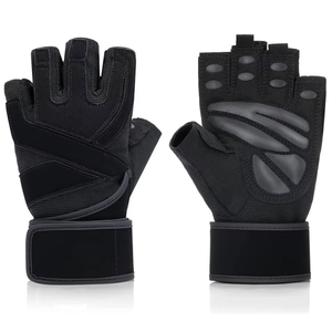 New Customized Logo <b>Weight</b> Lifting Half Finger Breathable Lightweight Non-Slip Polyester Gym Fitness <b>Gloves</b> for Unisex - Product Image 1
