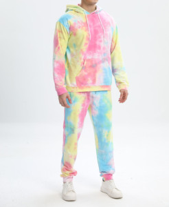 Survêtements d'hiver pour hommes sur mesure, respirants, de haute qualité, en polyester/coton, avec des motifs imprimés tie-dye personnalisés, jogging - Product Image 5