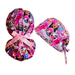 Gorros Quirúrgicos de Algodón Estampados con Dibujos Animados, con Cinta para Atar, Forro de Satén, Accesorios para Enfermeras y Doctores, Unisex - Product Image 2
