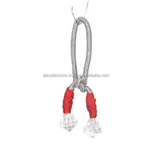 White beads and cane hanging <b>ornaments</b> <b>vintage</b> beads and cane hanging <b>ornaments</b> modern beads and cane hanging <b>ornament</b> - Product Image 4