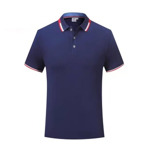 Wholesale Men's Versatile 100% Polyester <b>Fabric</b> Polo Shirts Breathable Knitted Clothing with Solid Pattern Sublimation Printing - Product Image 2