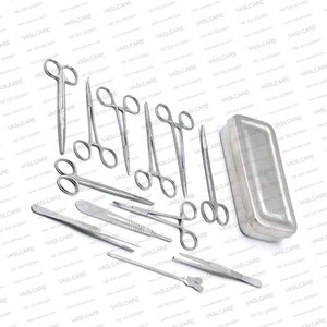 Surgery Dissection Instrument Set 15Pcs Stainless Steel Surgical Kit with <b>Case</b> Forceps Scissors <b>Needle</b> Holder by Vaslcare - Product Image 3