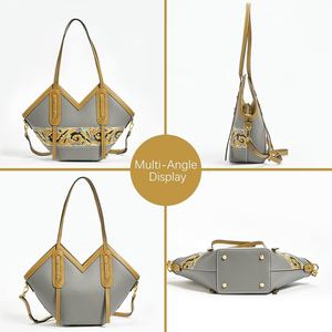 Sac à bandoulière en forme de couronne pour femmes, sac à main professionnel en cuir véritable de haute qualité, pour le bureau et les affaires - Product Image 3