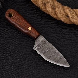 Funda de cuero para cuchillo de cuello con correa para cuchillo de camping, soporte de hoja de cuero marrón hecho a mano, herramienta de supervivencia al aire libre - Product Image 4