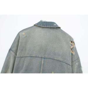 Loose Fit Women's <b>Denim</b> <b>Jacket</b> 90s Style, Everyday Wear Eco-Friendly Cotton Lining for Women - Product Image 3