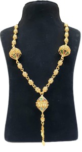 Conjunto de Joyería Étnica Chapada en Oro, Collar, Pendientes, Anillo, Diseño de Borlas, Joyería de Aleación de Moda para Mujer, para Bodas - Product Image 2