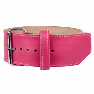 SAAR INDUSTRIES Unisex Leather Heavy Duty Strong Weightlifting <b>Belt</b> Pink Adjustable Non-Slip Buckle Closure Waist Training - Product Image 3