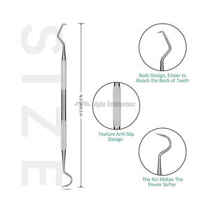Manual Stainless Steel Dental Scraper Tool Dentist Pick Tartar Scraper <b>Tooth</b> Stain <b>Plaque</b> <b>Removal</b> High Quality Surgical - Product Image 5