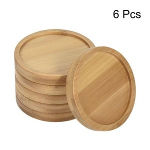 Sous-verres en bois massif faits à la main, écologiques, pour café, thé, tasses - Product Image 2