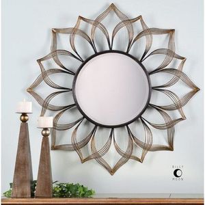 Miroir mural en métal de style industriel, cadre en fer fait main, pièce décorative pour la décoration murale contemporaine de la maison - Product Image 3