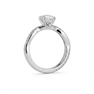 Anillo de Joyería de Lujo de Oro Amarillo de 10K, Listo para Enviar, Anillo de Compromiso y Matrimonio con Diamante Redondo de 3.22CT, Color E, Claridad VS, Diamante Cultivado en Laboratorio - Product Image 2