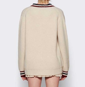 Breathable Old Money Style V-Neck <b>Cardigan</b> <b>Mens</b> Luxury Striped Sleeve Varsity Knit Sweater for Elegant Casual Wear - Product Image 5