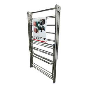 Tendedero Plegable Doble de Acero Inoxidable, Resistente, Multifuncional, Moderno, Perchero Portátil para Ropa, para el Hogar - Product Image 2