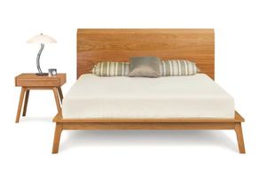 Cadre de lit plateforme en bois massif de style moderne du milieu du siècle, de qualité supérieure |   Meubles de chambre à coucher minimalistes en teck/bois de manguier, taille King/Queen - Product Image 2
