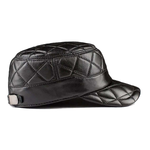 Jimieson Apparel High Quality <b>Baseball</b> <b>Caps</b> New Design PU Leather Custom Made Black Fitted Comfortable Sporty Breathable Adults - Product Image 1