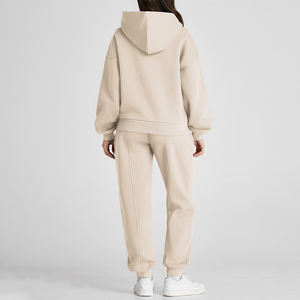 Customizable Casual Winter Tracksuit Set Soft <b>Fleece</b> Hoodie Jogger <b>Pants</b> Fitness Style With Long Length Hooded Collar suite - Product Image 3