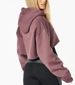 Women's <b>Tie</b> Dye Cropped Hoodie Long Sleeve Casual Knitted Sweatshirt Autumn Wear - Product Image 4