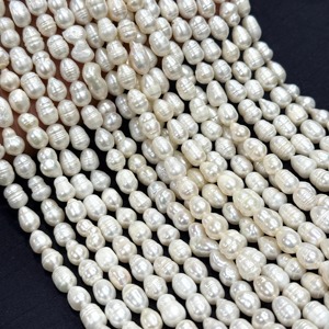 Perlas de agua dulce blancas, barrocas, sueltas, naturales y genuinas, en forma de patata, para la fabricación de joyería, a precio de mayoreo. - Product Image 1