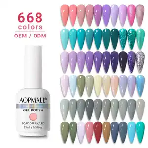 Гель-лак для ногтей AOPMALL OEM частная марка от производителя оптом стойкий УФ Гель-лак для ногтей 1000 + цветов мягкое снование
