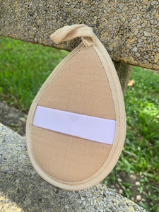 Éponge de bain en loofah naturelle séchée, forme goutte d'eau, exfoliant corporel entièrement naturel pour adultes, style simple, biodégradable, zéro déchet - Product Image 3