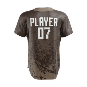 Maillots de baseball personnalisés pour équipes universitaires/club, logo imprimé numériquement sur le devant, manches courtes, extensibles dans quatre directions, écologiques - Product Image 6