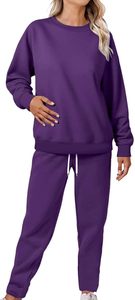 Conjuntos Deportivos de Invierno para Mujer con Logotipo Personalizado, 100% Algodón, 2 Piezas, Sudadera de Manga Larga y Pantalones - Product Image 2