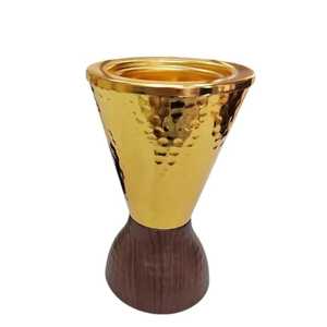 New Design Metal & Resin Incense <b>Burner</b> with Gold Inner Bowl Aromatherapy Use Conical Base Design - Product Image 3