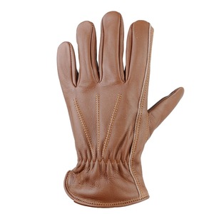 Classic Brown Leather <b>Gloves</b> Business Style <b>Winter</b> Wear <b>Gloves</b> For <b>Man</b> - Product Image 4