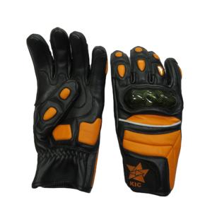 Gants de moto en cuir véritable, protection intégrale, légers, respirants, imperméables, pour le cyclisme et les activités de plein air - Product Image 1
