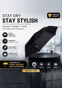 Premium Quality Printed White Promotional Umbrella-Custom Logo Lightweight Waterproof & Windproof Compact <b>Folding</b> Pongee Fabric - Product Image 2