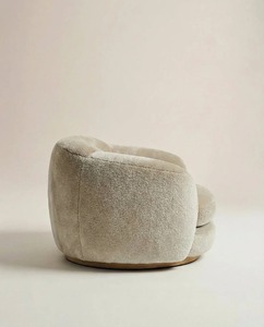 Sillón Moderno Tapizado con Tela de Microfibra y Base de Madera para Sala de Estar - Product Image 1