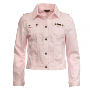 Chaqueta Vaquera de Mujer de Primera Calidad, Diseño Moderno, Cierre de un Solo Botón, Color Sólido - Product Image 5