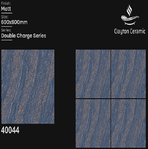 Carreaux de sol en porcelaine mate de luxe haut de gamme 600x600mm, antidérapants, résistants aux acides, fabriqués en Inde, céramique Clayton pour murs intérieurs - Product Image 2