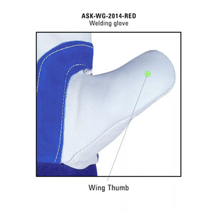 Guantes de Soldadura de Cuero Vacuno y Piel de Vacuno Reforzada, Resistentes a Chispas y Llamas, para Bomberos, Jardinería y Protección de Manos - Product Image 4