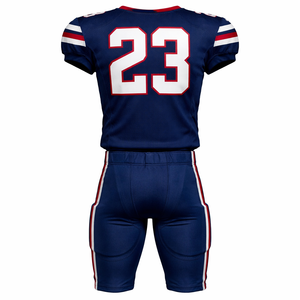 Men’s Custom American Football Jersey and Pants Set Red White Breathable Polyester Team Sports Wear - Product Image 2