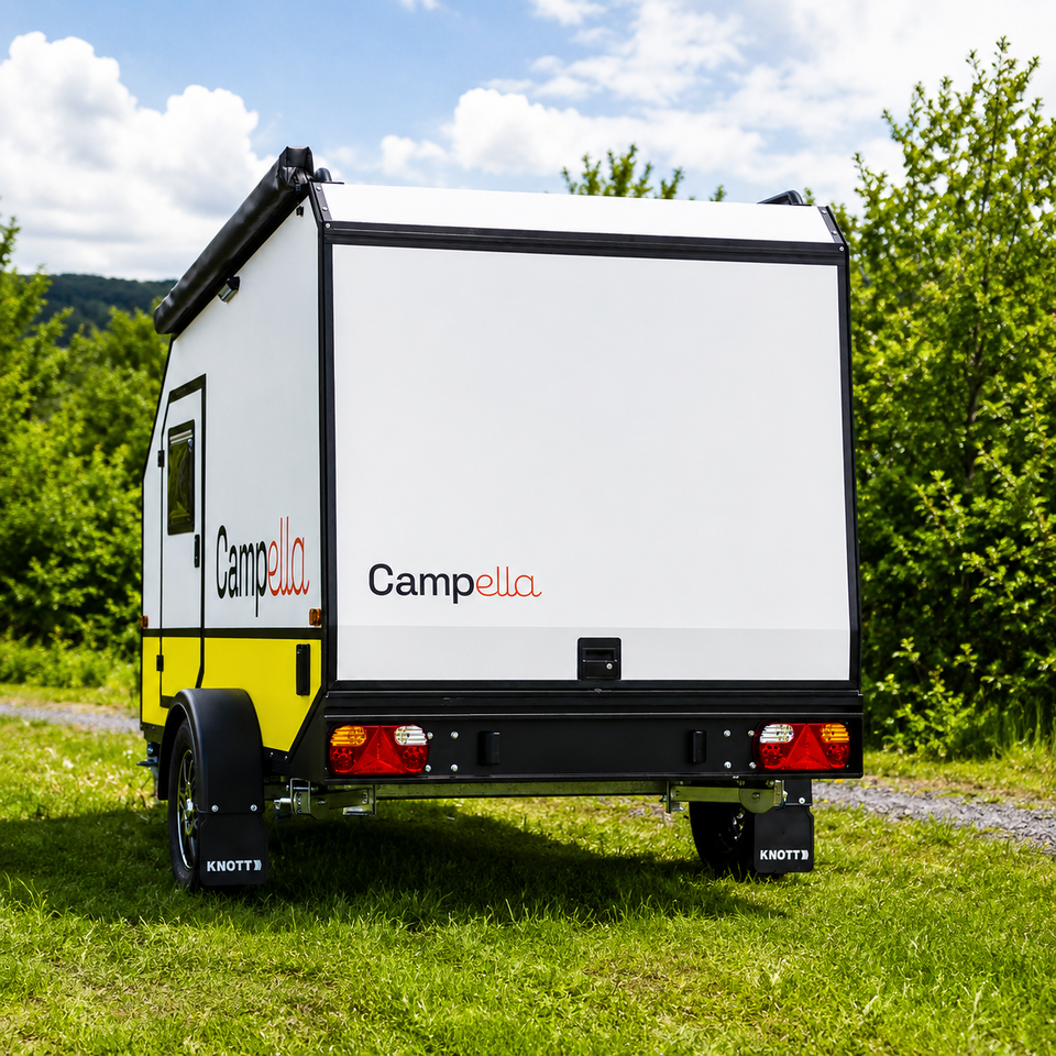 Electric Rv Mini Campella Mini Caravan 2 Person Yellow Aluminum Travel Trailer ...