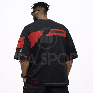 Camiseta de Alta Calidad para Hombre, Estilo Táctico, con Bolsillos Cargo, Manga Larga, Oversize, Urbana, 100% Algodón Transpirable - Product Image 2