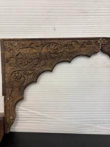 Panel de arco de madera tallado a mano antiguo |   Marco Arquitectónico Decorativo de Pared Estilo Mughal con Diseño de Puerta India Vintage para Decoración del Hogar - Product Image 5