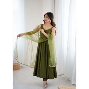 Vestido de Diseñador con Falda y Dupatta para Fiesta, Talla XS - Product Image 5