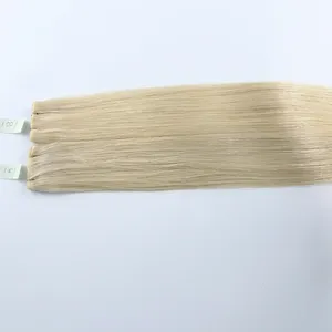 Peluca de Cabello Humano 100% Remy con Trama Completa, Larga, Rubia Platino, con Mechas, Textura Ondulada Natural, Personalizable - Product Image 1