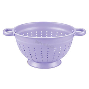 Passoire en acier thermolaqué perforée avec deux poignées, pour un vidage facile, outil de cuisine pour fruits et légumes - Product Image 2