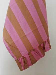 Striped Pink Brown Cotton Woven Rectangle Decorative <b>Kitchen</b> <b>Towel</b> Dish Cloth - Product Image 2