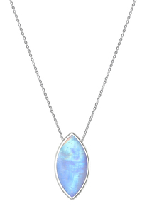 Premium Silver Plated 925 Silver Classic Slider Rainbow Moonstone Mix Shapes Spring <b>Lock</b> <b>Cable</b> Chain Bezel Setting Pack 3 Gift - Product Image 1