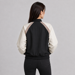 Casual Wear <b>Women</b> <b>Bomber</b> <b>Jacket</b> Custom Logo <b>Lightweight</b> Full Zipper High Quality Windproof Outerwear <b>Bomber</b> <b>Jacket</b> for <b>Women</b> - Product Image 5