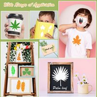 42 pochoirs de feuilles réutilisables pour la peinture, modèles de feuilles et de branches botaniques pour le bois, les murs, les tissus, les toiles, les loisirs créatifs et la décoration intérieure