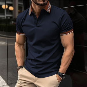 Polo décontracté pour homme en tissu doux et respirant, broderie personnalisée, commande en gros, fabricant OEM ODM - Product Image 3