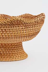 Delicate Natural Rattan Bowl Woven Decorative Bowl Fruit Serving Bowl Rustic Accent Piece Ideal For Tabletop Home Decor Display - Product Image 2