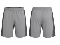 Ensemble de survêtement sportif pour homme, bleu marine, à séchage rapide, manches courtes, col rond, couleur unie, polyester, vêtements de sport d'été