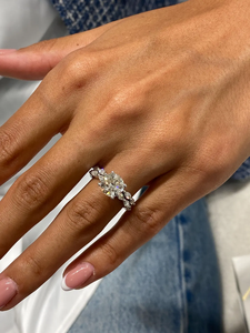 แหวนเพชรทรงกลมคุณภาพสูง 3.50 กะรัต เพชรเพาะเลี้ยงในห้องปฏิบัติการ รับรองโดย IGI สี D E F ความสะอาด VVS VS ทองคำ ทองคำกุหลาบ ทองคำขาว - Product Image 6